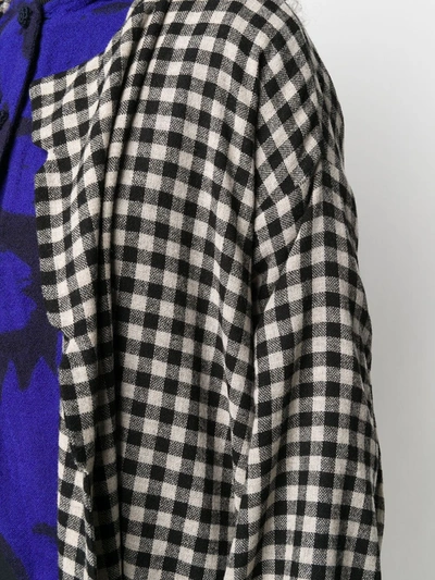 Shop Daniela Gregis Oversized Checked Coat In Neutrals