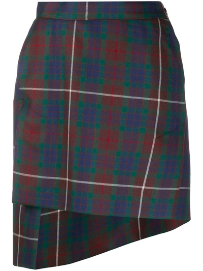 Shop Vivienne Westwood Tartan Mini Skirt In Brown