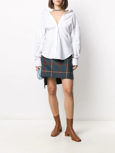 Shop Vivienne Westwood Tartan Mini Skirt In Brown