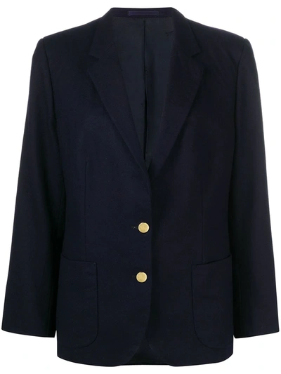 Pre-owned Burberry 1990  Single-breasted Blazer In Blue