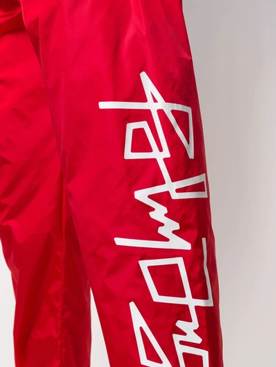 Shop Palm Angels Logo-print Track Pants In Red