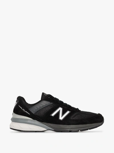 Shop New Balance Black 990v5 Suede Sneakers