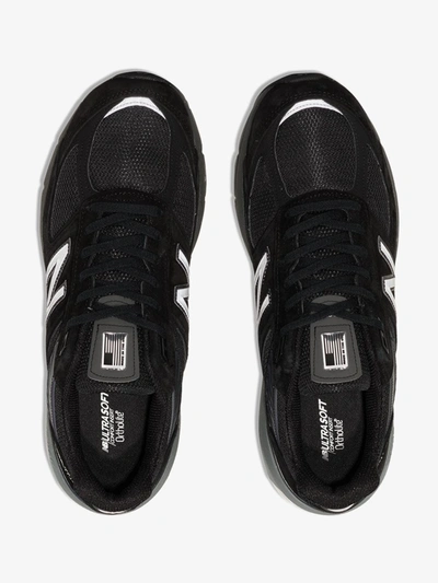 Shop New Balance Black 990v5 Suede Sneakers