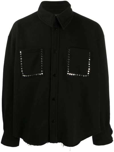 Shop Duoltd Embellished Oversized Shirt In Black
