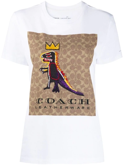 Shop Coach X Jean-michel Basquiat Cotton T-shirt In White