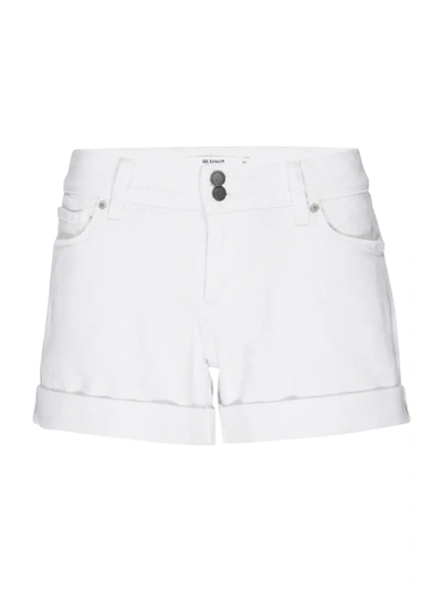 Shop Hudson Women's Croxely Mid-rise Rolled Hem Denim Shorts In White