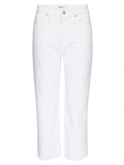 Shop Hudson Remi High-rise Cropped Jeans In White
