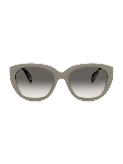 Shop Prada Women's 56mm Cat Eye Sunglasses In Ivory