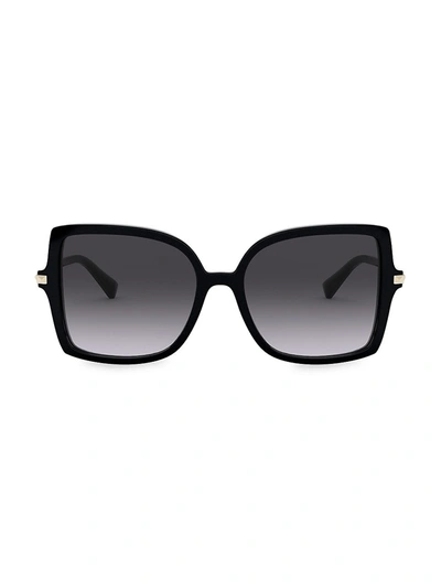 Shop Valentino Women's 56mm Rockstud Square Sunglasses In Black
