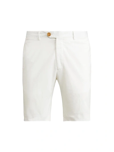 Shop Ralph Lauren Eaton Stretch-cotton Shorts In White