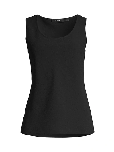 Shop Natori Women's Solid Crepe Tank In Black