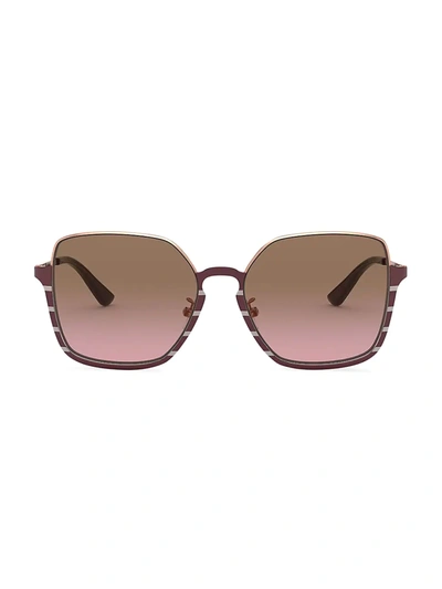 Shop Tory Burch Women's 56mm Rose Goldtone Gradient Sunglasses