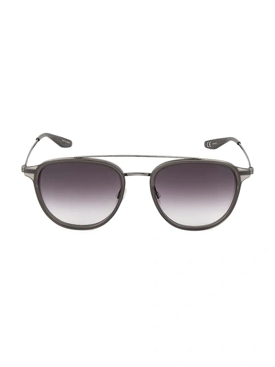Shop Barton Perreira 007 Courtier 55mm Round Sunglasses In Dusk Pewt