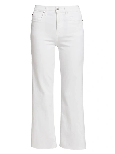 Shop 7 For All Mankind Alexa High-rise Crop Wide Leg Jeans In White Runway