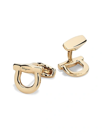 Shop Ferragamo Men's Gancini Goldtone Single Cufflink