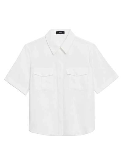 Shop Theory Women's Patch Pocket Shirt In White