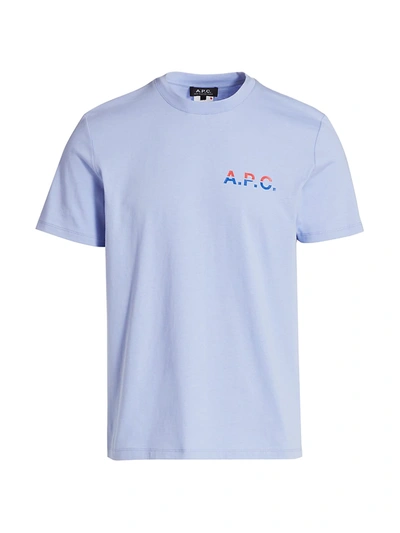 Shop A.p.c. David Organic Cotton T-shirt In Purple