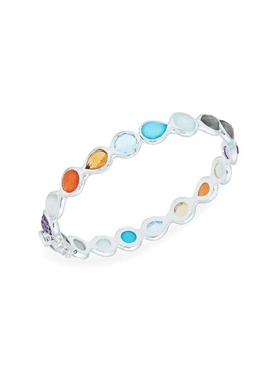 Shop Ippolita Rock Candy Sterling Silver & Multi-stone All-around Hinged Bangle