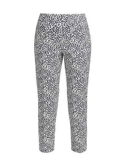 Shop Piazza Sempione Audrey Printed Crop Pants In Neutral