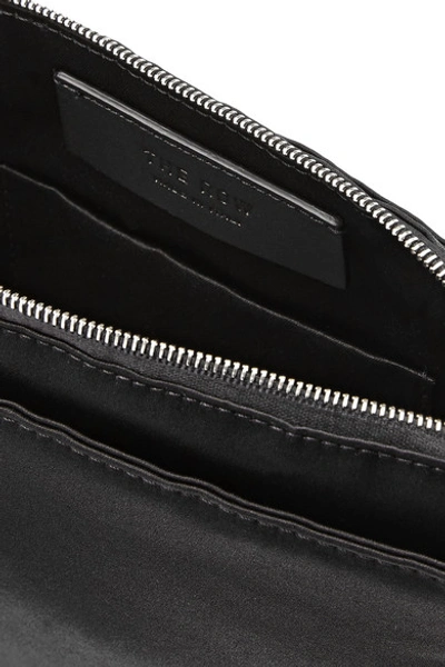 Shop The Row Wristlet Silk-satin Clutch In Black