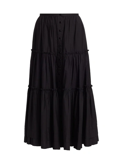 Shop The Marc Jacobs The Prairie Midi Skirt In Black