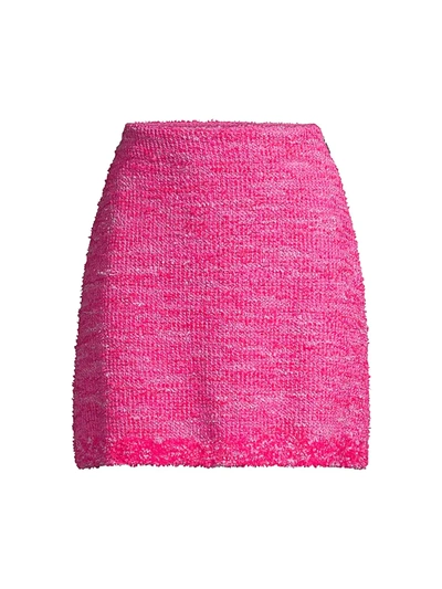 Shop Kate Spade Knit Tweed Skirt In True Pink