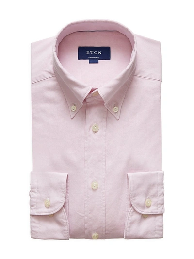 Shop Eton Men's Contemporary-fit Oxford Dress Shirt In Pink