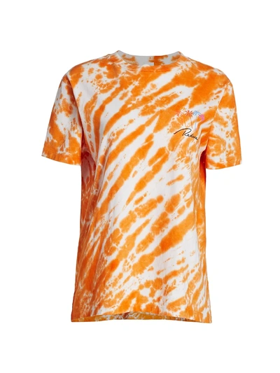 Shop Re/done 90s Oversized T-shirt In Tangerine Tie Dye