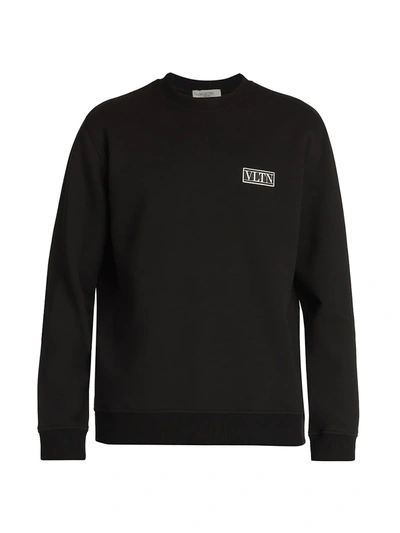 Shop Valentino Vltn Jersey Sweatshirt In Nero