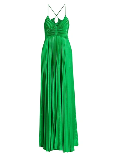 Shop A.l.c Women's Aries Pleated Gown In Prickly Pear