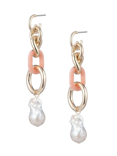 Shop Dannijo Journey Freshwater Pearl Drop Earrings In Gold