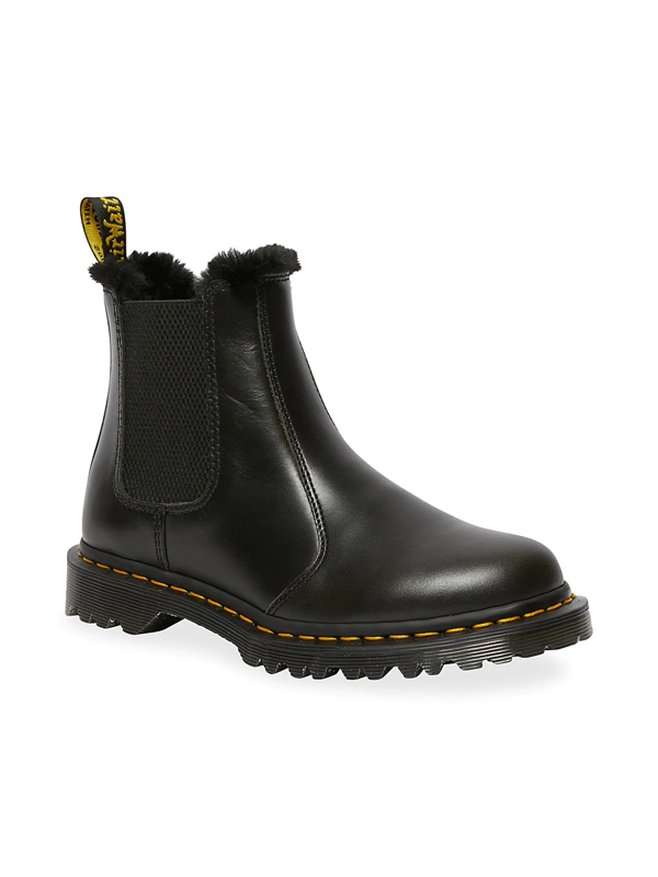 Dr. Martens Women's 2976 Leonore Faux Fur-lined Leather Chelsea Boots ...