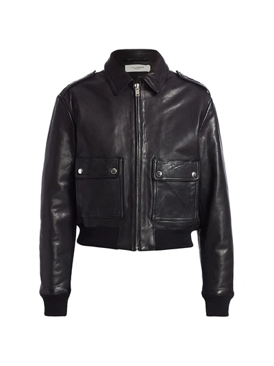 Shop Isabel Marant Étoile Women's Cadell Zip-up Leather Jacket In Black