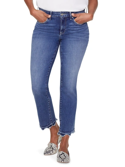 Shop Nydj Women's Marilyn Mid-rise Straight Leg Fray Hem Ankle Jeans In Alton Chewed Hem