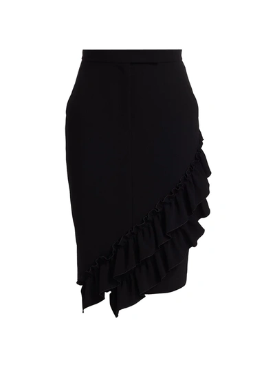 Shop Max Mara Eles Ruffle Skirt In Black