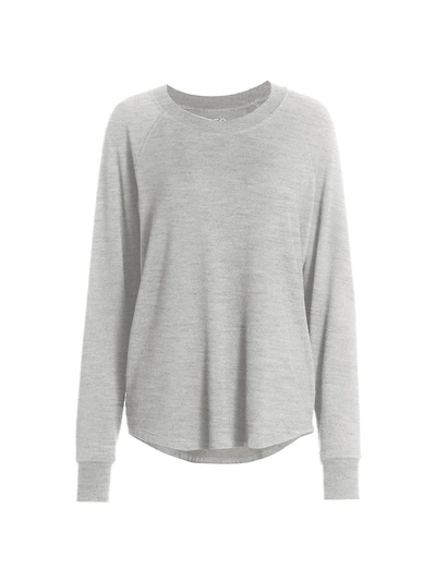 Shop Splits59 Women's Warm Up Fleece Sweatshirt In Heather Grey