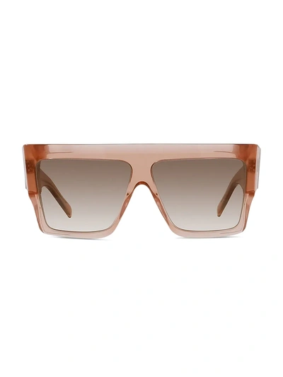 Shop Celine Women's 60mm Flat-top Square Sunglasses In Pink
