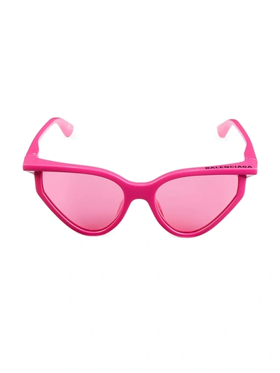 Shop Balenciaga 56mm Cat Eye Sunglasses In Fuchsia