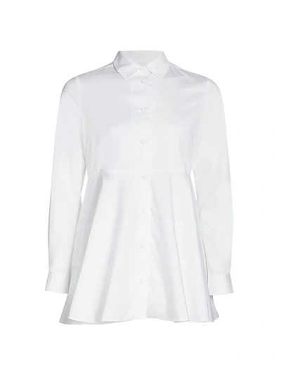 Shop Co Poplin Peplum Shirt In White