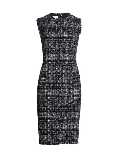 Shop Akris Punto Women's Tweed Sheath Dress In Navy