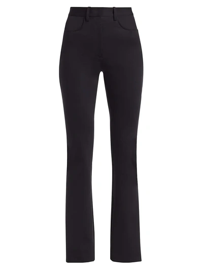 Shop Alexander Wang Women's Mid-rise Flare Trousers In Black