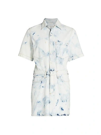 Shop Rag & Bone Women's All-in-one Denim Shirtdress In Oasis