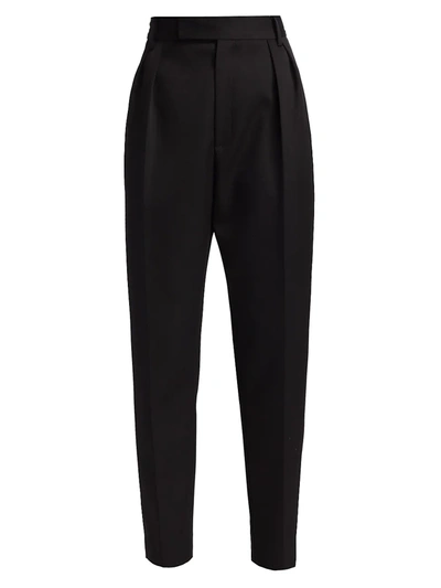 Shop Khaite Reba High-waisted Pants In Black