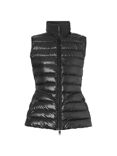 Shop Burberry Women's Bideford Quilted Down Vest In Black