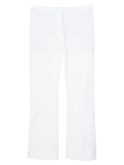 Shop Theory Cropped Kick-flare Pants In Optic White