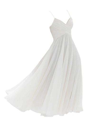 Shop Alexis Sarrana Silk Midi Dress In White