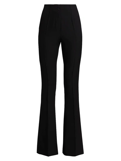 Shop Atm Anthony Thomas Melillo Stretch High-rise Flared Pants In Black