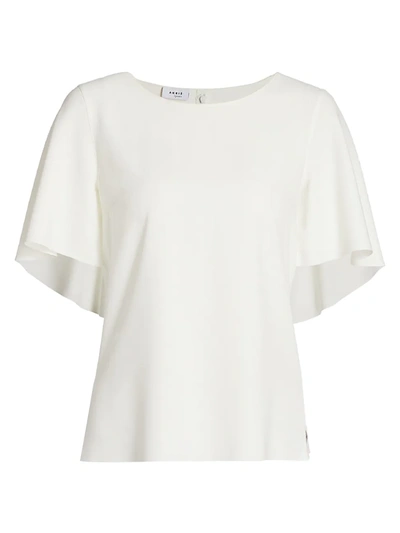 Shop Akris Punto Cape-sleeve T-shirt In Cream