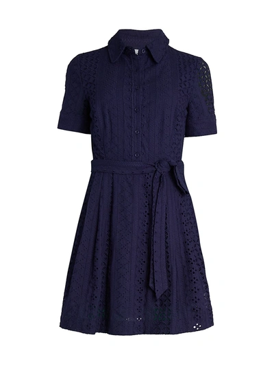 Shop Milly Cleo Shirt Dress In Navy