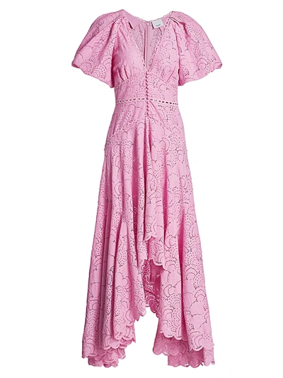 Shop Acler Cookes Puff-sleeve Dress In Taffy Pink